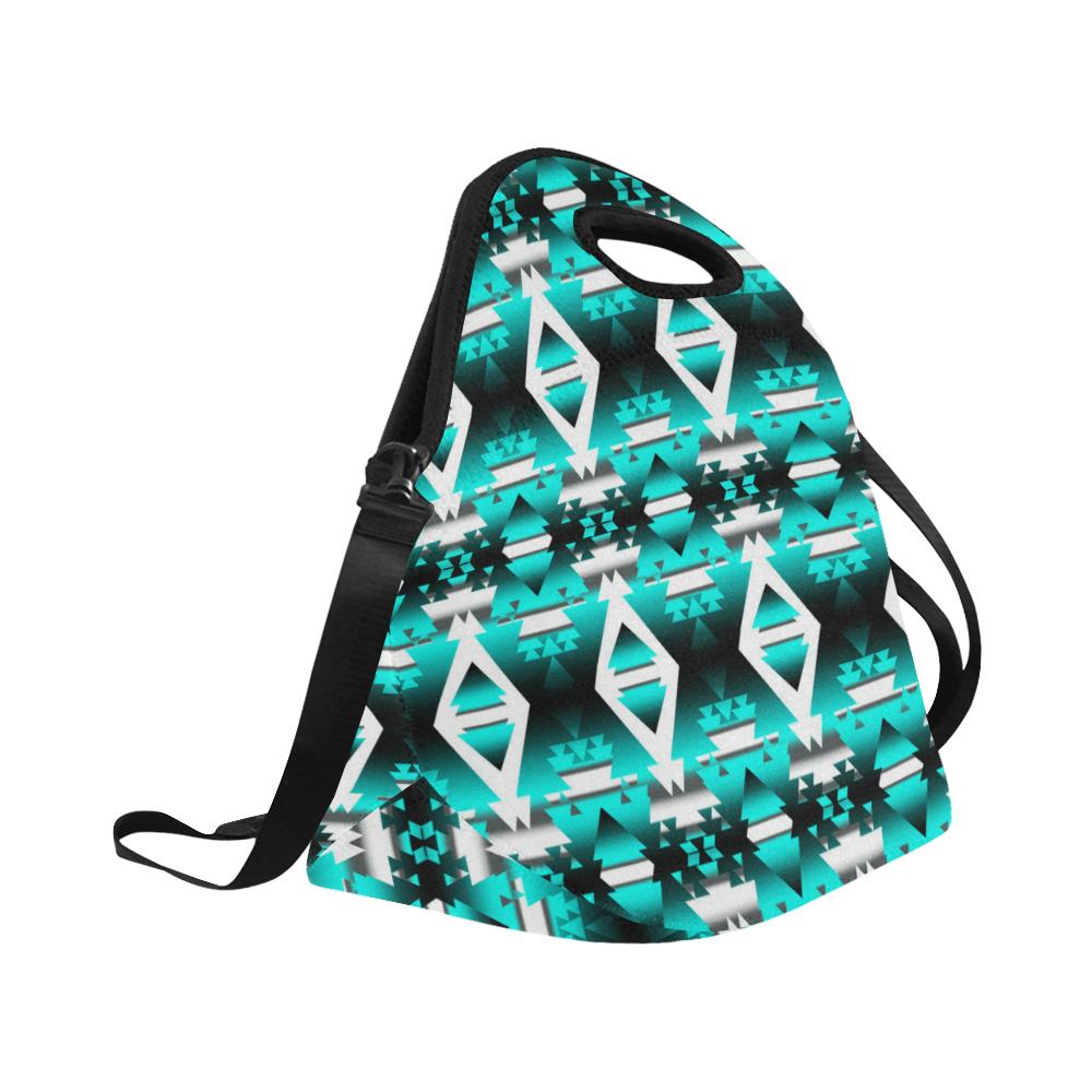 Deep Lake Winter Camp Large Insulated Neoprene Lunch Bag That Replaces Your Purse (Model 1669) Neoprene Lunch Bag/Large (1669) e-joyer
