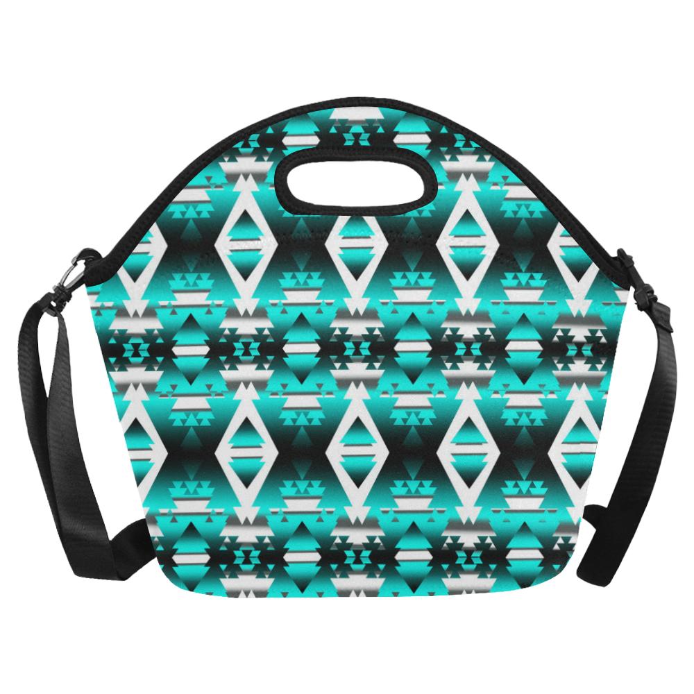 Deep Lake Winter Camp Large Insulated Neoprene Lunch Bag That Replaces Your Purse (Model 1669) Neoprene Lunch Bag/Large (1669) e-joyer