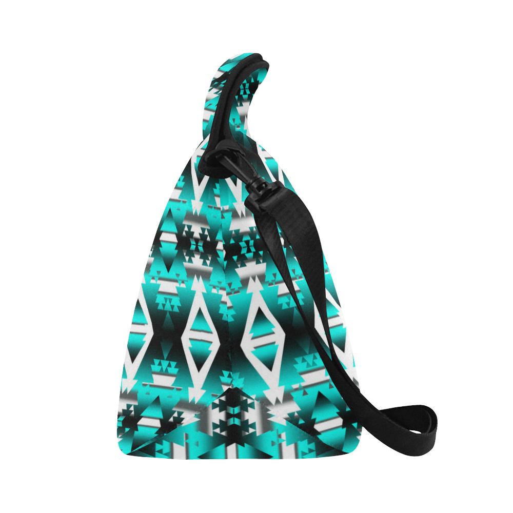 Deep Lake Winter Camp Large Insulated Neoprene Lunch Bag That Replaces Your Purse (Model 1669) Neoprene Lunch Bag/Large (1669) e-joyer