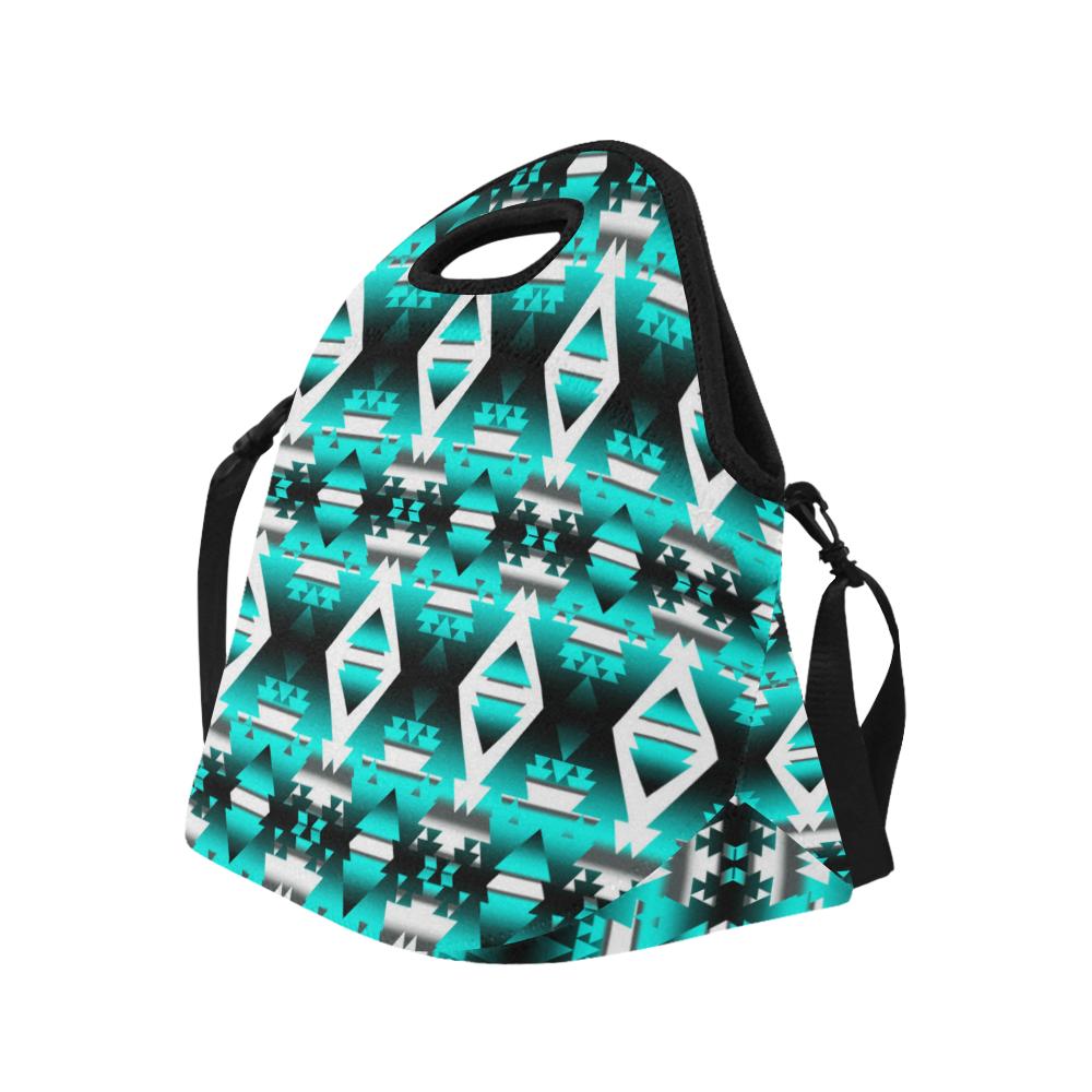 Deep Lake Winter Camp Large Insulated Neoprene Lunch Bag That Replaces Your Purse (Model 1669) Neoprene Lunch Bag/Large (1669) e-joyer