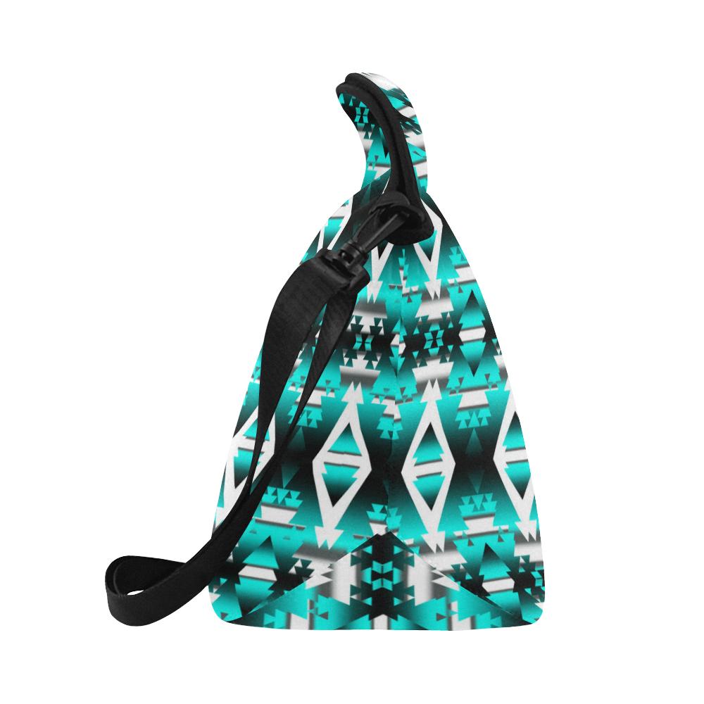 Deep Lake Winter Camp Large Insulated Neoprene Lunch Bag That Replaces Your Purse (Model 1669) Neoprene Lunch Bag/Large (1669) e-joyer