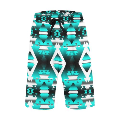 Deep Lake Winter Camp Men's All Over Print Casual Shorts (Model L23) Men's Casual Shorts (L23) e-joyer