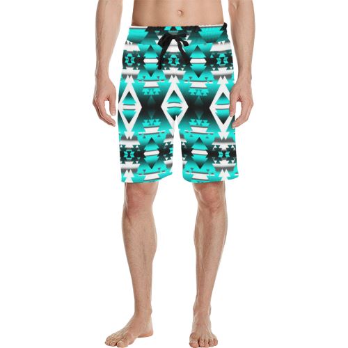 Deep Lake Winter Camp Men's All Over Print Casual Shorts (Model L23) Men's Casual Shorts (L23) e-joyer