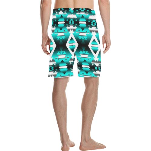 Deep Lake Winter Camp Men's All Over Print Casual Shorts (Model L23) Men's Casual Shorts (L23) e-joyer