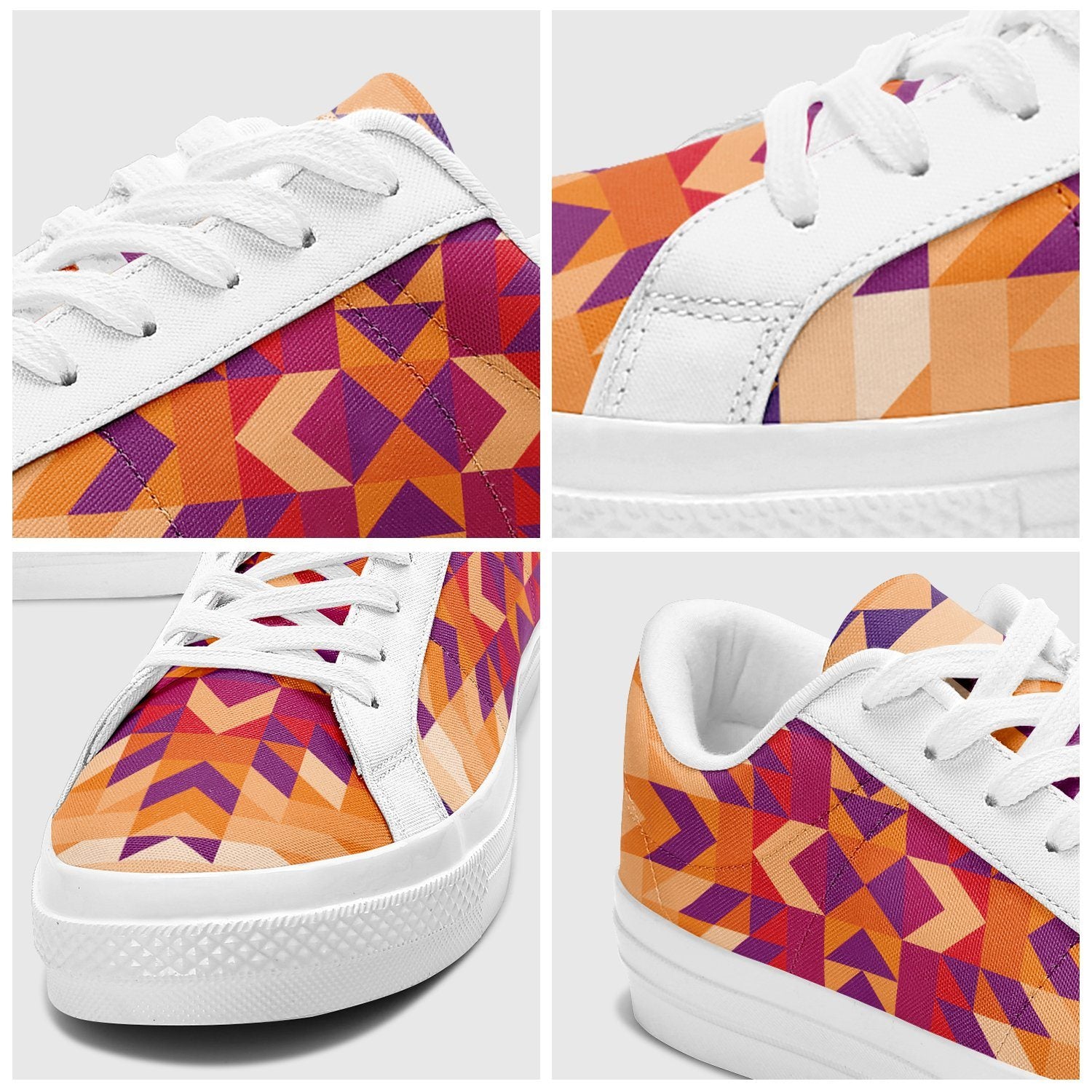 Desert Geo Aapisi Low Top Canvas Shoes White Sole aapisi Herman