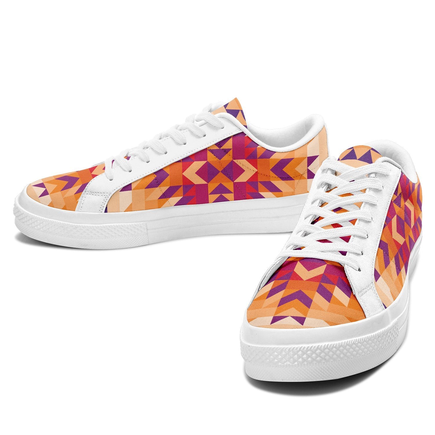 Desert Geo Aapisi Low Top Canvas Shoes White Sole aapisi Herman
