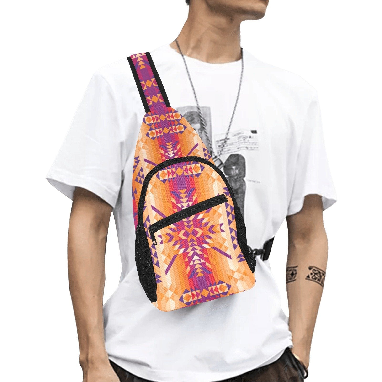 Desert Geo All Over Print Chest Bag (Model 1719) All Over Print Chest Bag (1719) e-joyer 