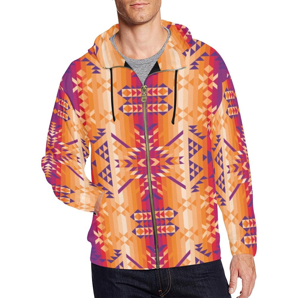 Desert Geo All Over Print Full Zip Hoodie for Men (Model H14) All Over Print Full Zip Hoodie for Men (H14) e-joyer 