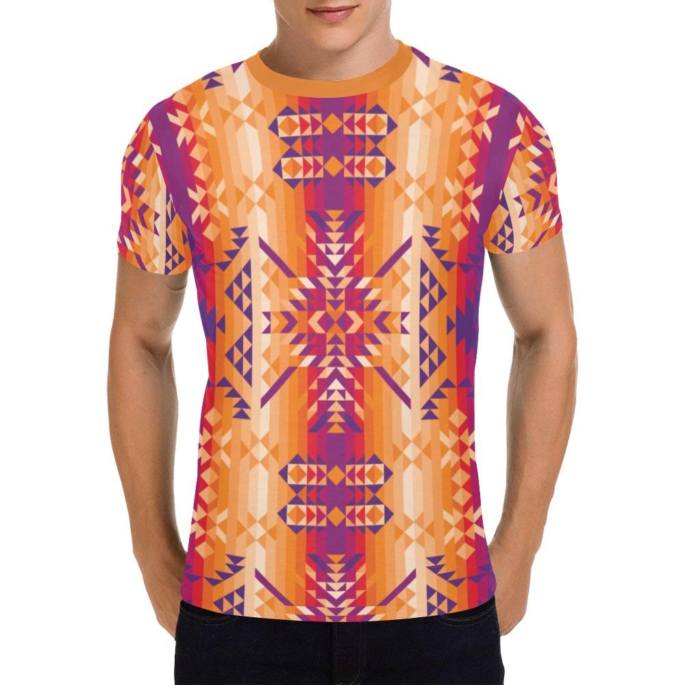Desert Geo All Over Print T-Shirt for Men (USA Size) (Model T40) All Over Print T-Shirt for Men (T40) e-joyer