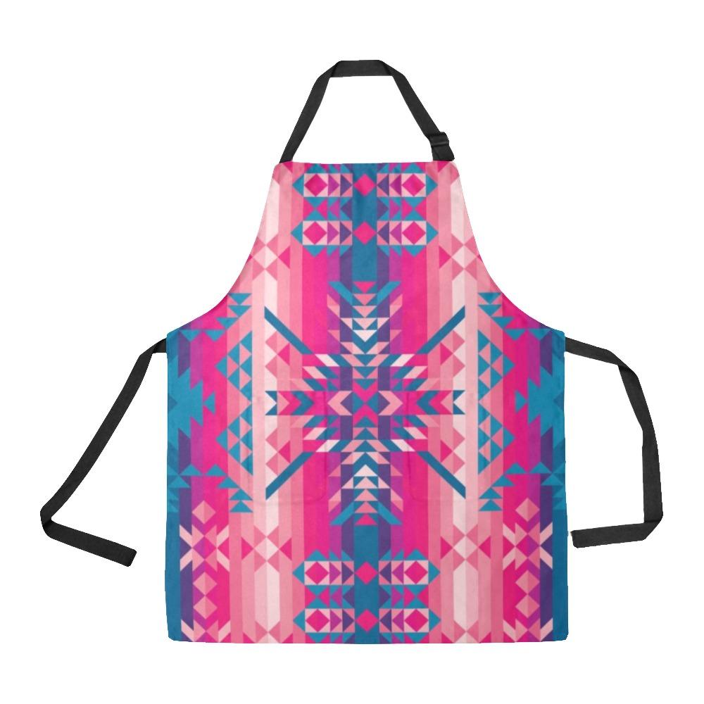 Desert Geo Blue All Over Print Apron All Over Print Apron e-joyer