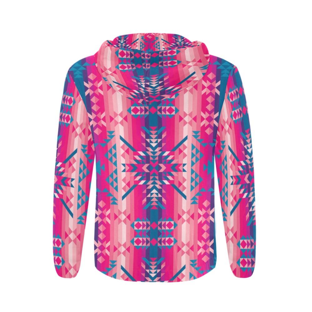 Desert Geo Blue All Over Print Full Zip Hoodie for Men (Model H14) All Over Print Full Zip Hoodie for Men (H14) e-joyer