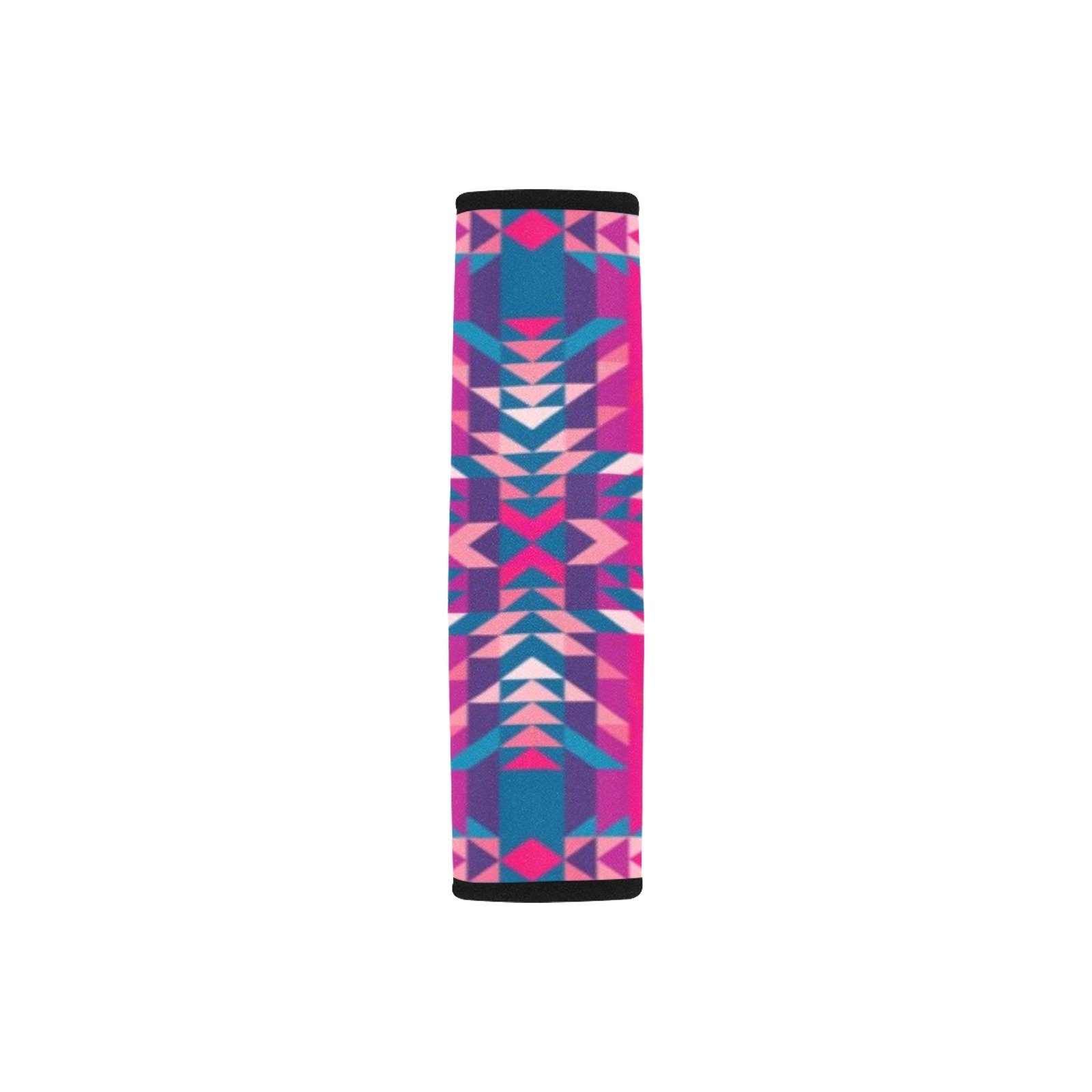 Desert Geo Blue Car Seat Belt Cover 7''x12.6'' (Pack of 2) Car Seat Belt Cover 7x12.6 (Pack of 2) e-joyer