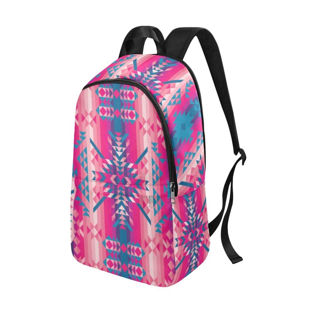 Desert Geo Blue Fabric Backpack for Adult (Model 1659) Casual Backpack for Adult (1659) e-joyer