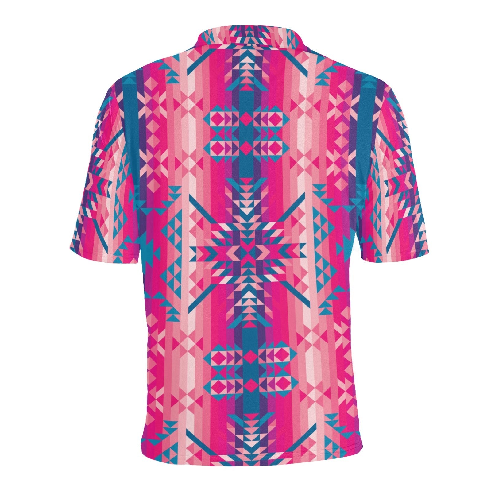 Desert Geo Blue Men's All Over Print Polo Shirt (Model T55) Men's Polo Shirt (Model T55) e-joyer
