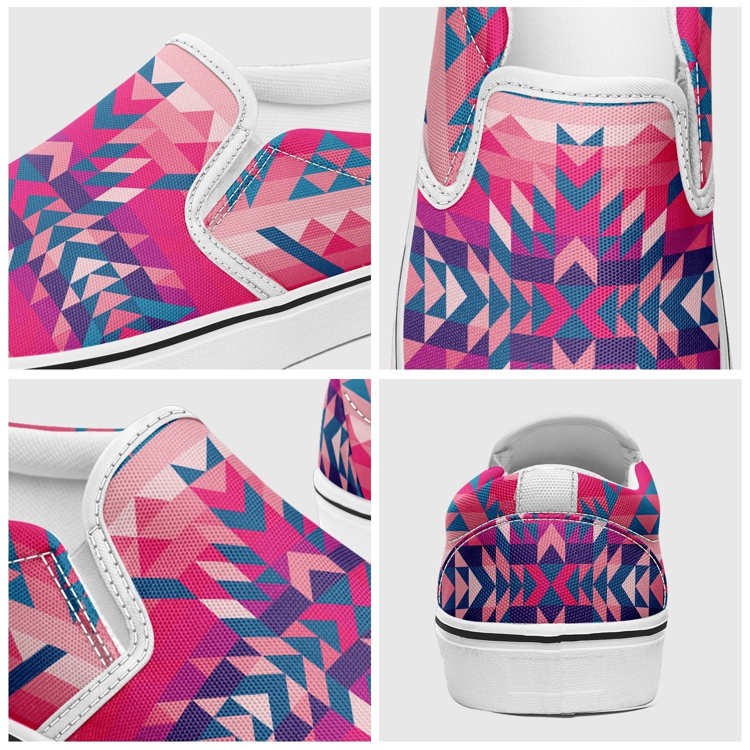 Desert Geo Blue Otoyimm Canvas Slip On Shoes otoyimm Herman