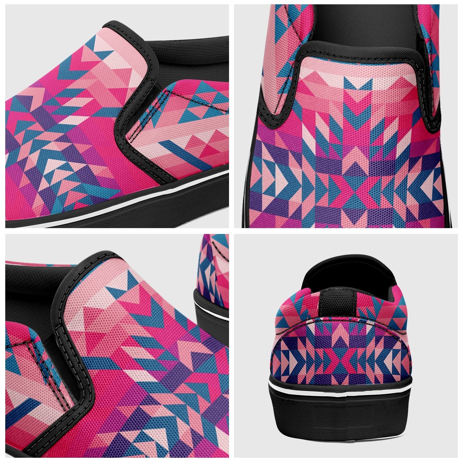 Desert Geo Blue Otoyimm Canvas Slip On Shoes otoyimm Herman
