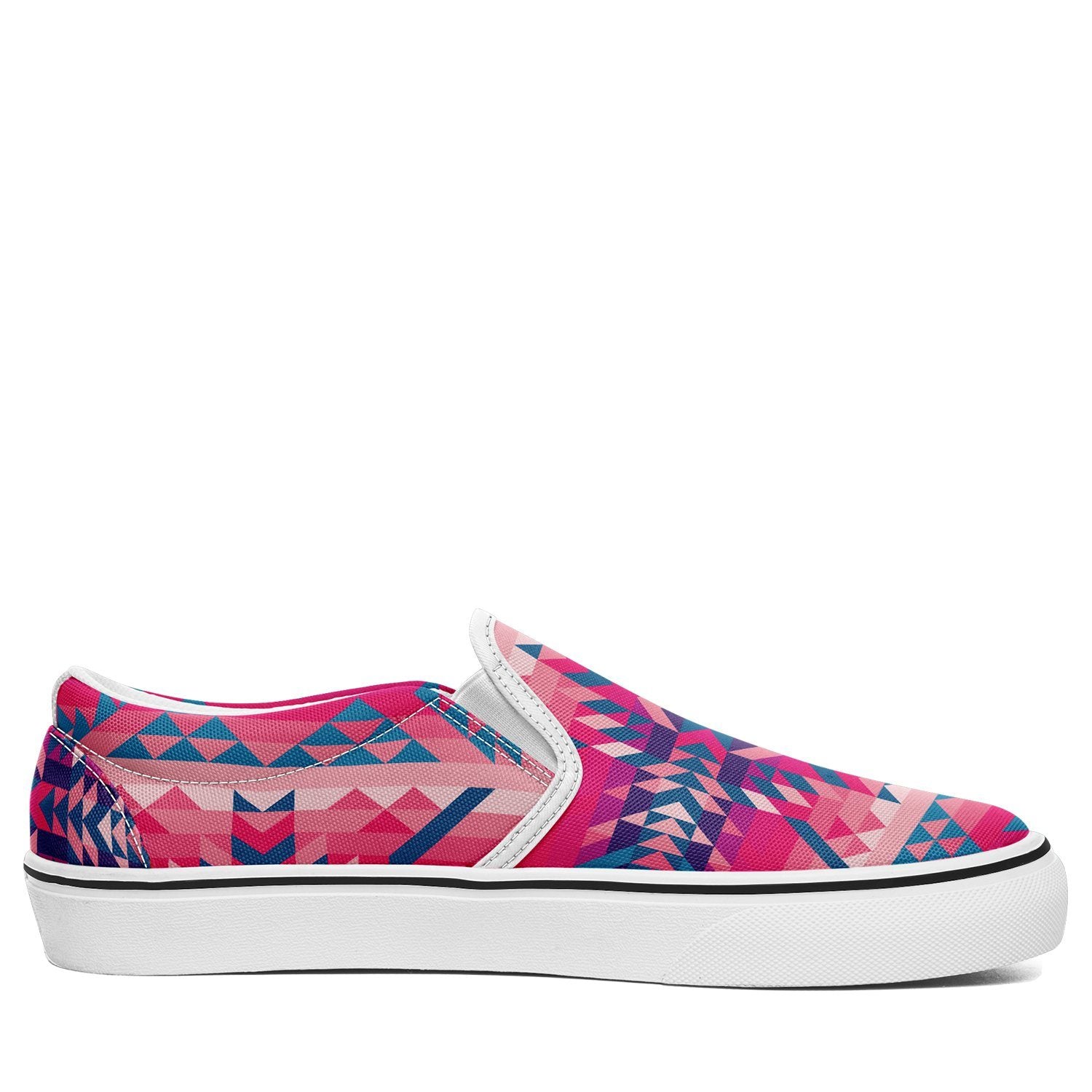 Desert Geo Blue Otoyimm Canvas Slip On Shoes otoyimm Herman