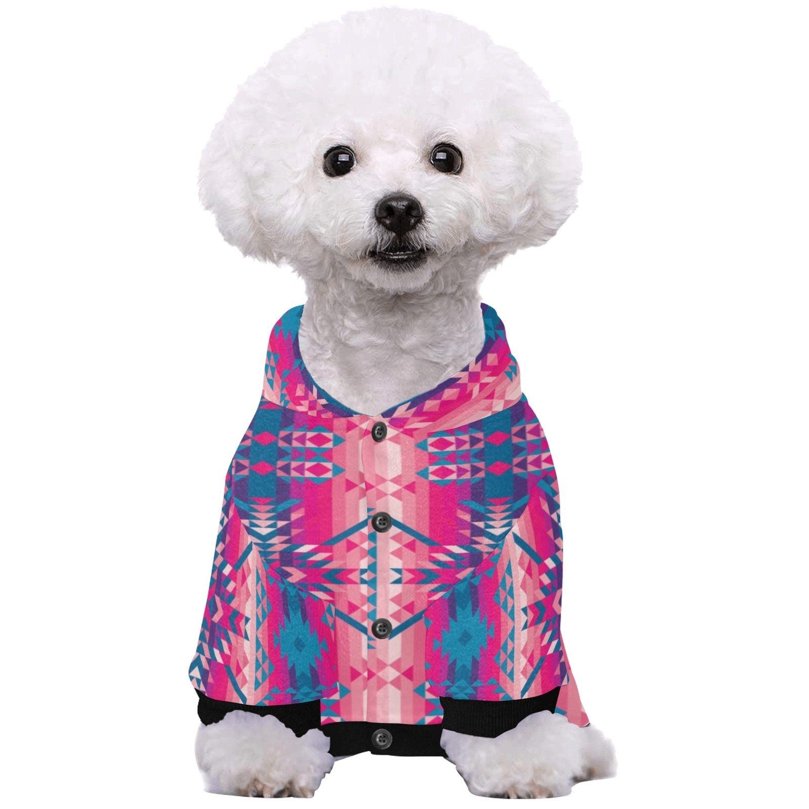 Desert Geo Blue Pet Dog Hoodie Pet Dog Hoodie e-joyer