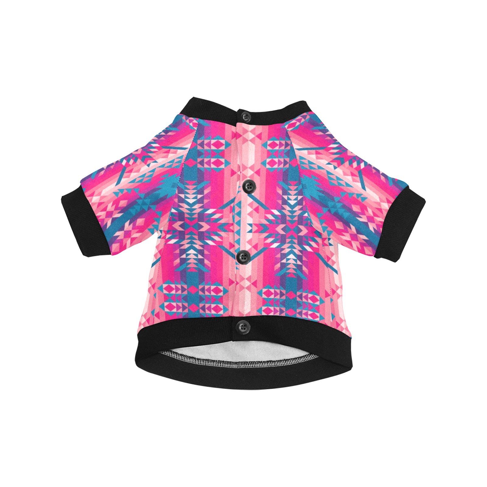 Desert Geo Blue Pet Dog Round Neck Shirt Pet Dog Round Neck Shirt e-joyer