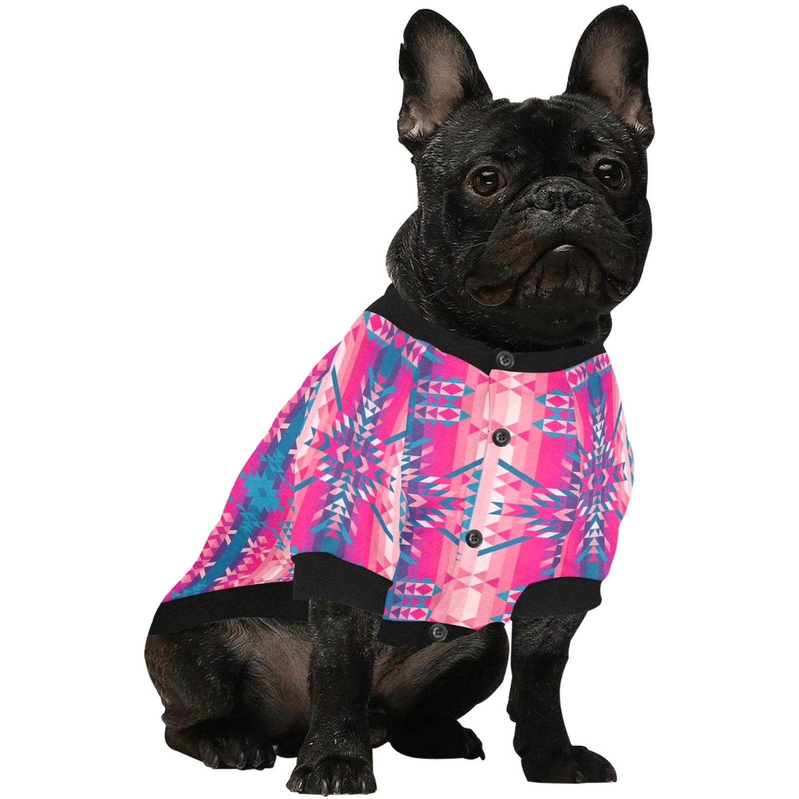 Desert Geo Blue Pet Dog Round Neck Shirt Pet Dog Round Neck Shirt e-joyer