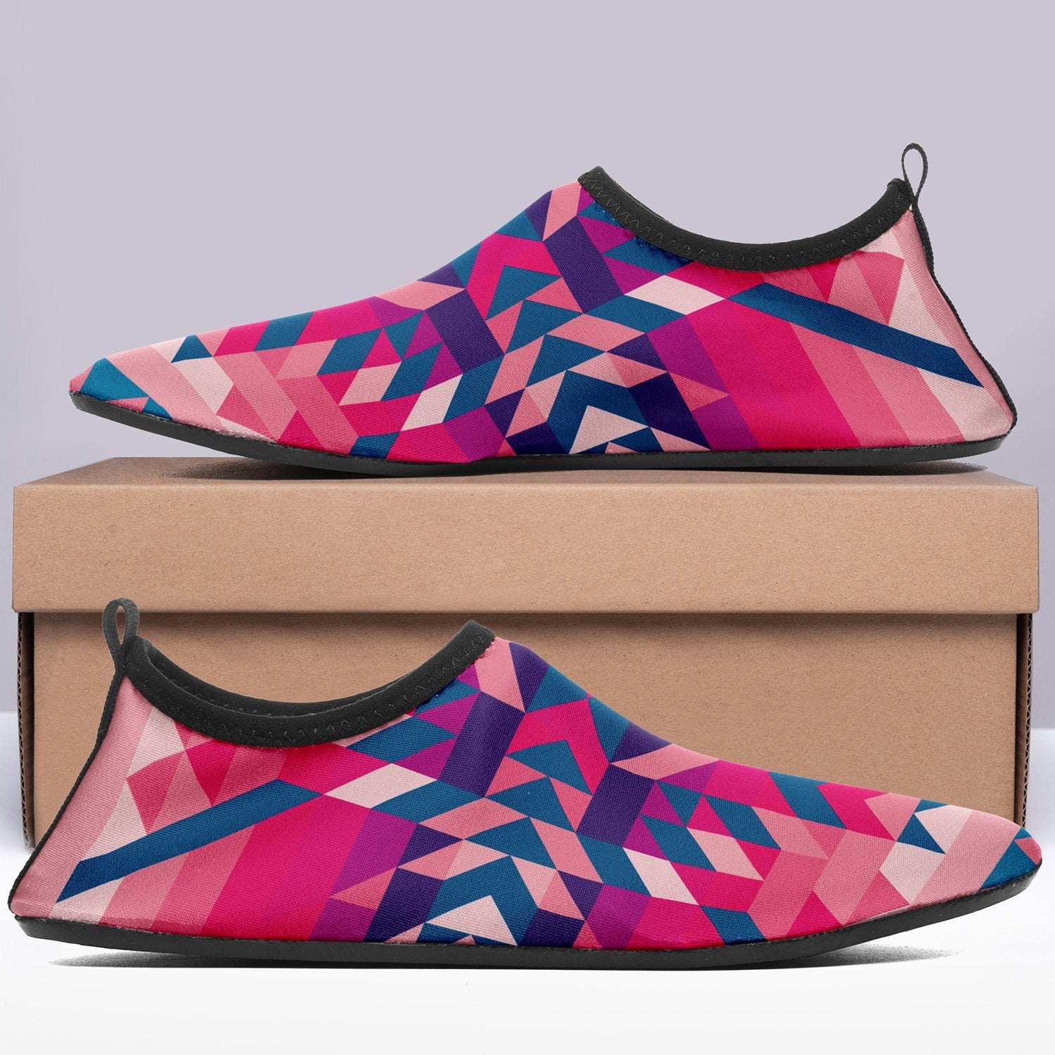 Desert Geo Blue Sockamoccs Slip On Shoes Herman