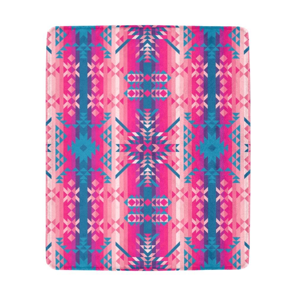 Desert Geo Blue Ultra-Soft Micro Fleece Blanket 50"x60" Ultra-Soft Blanket 50''x60'' e-joyer