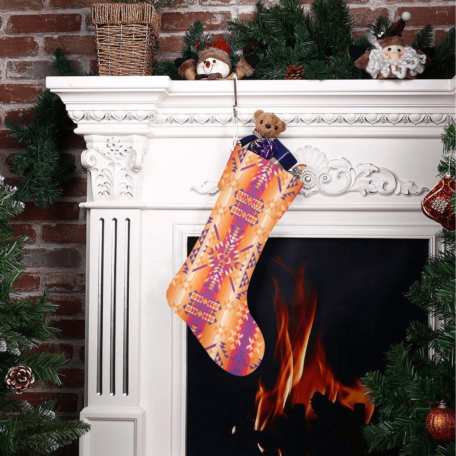 Desert Geo Christmas Stocking holiday stocking e-joyer