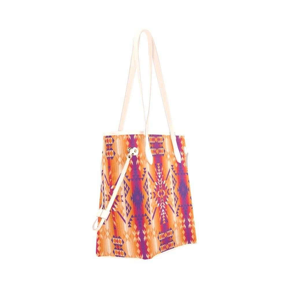 Desert Geo Clover Canvas Tote Bag (Model 1661) Clover Canvas Tote Bag (1661) e-joyer