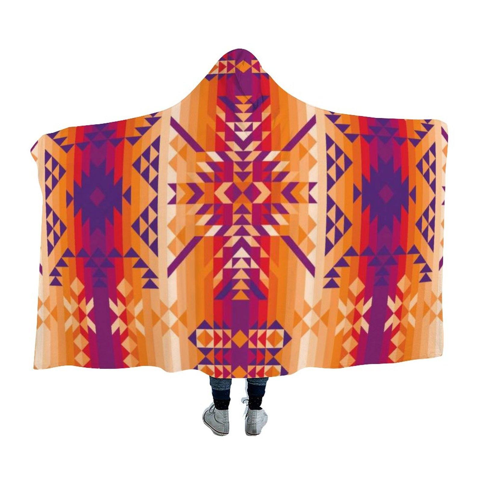 Desert Geo Hooded Blanket blanket 49 Dzine