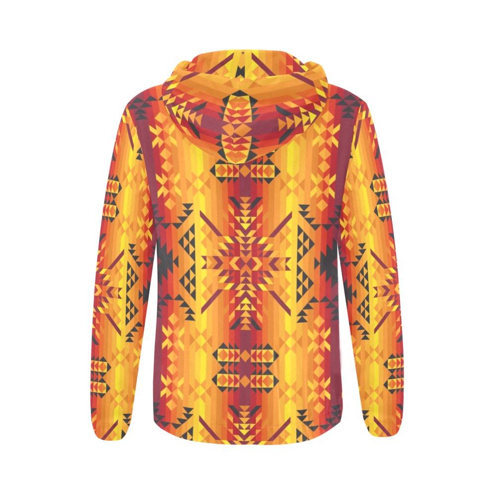 Desert Geo Yellow Red All Over Print Full Zip Hoodie for Women (Model H14) All Over Print Full Zip Hoodie for Women (H14) e-joyer