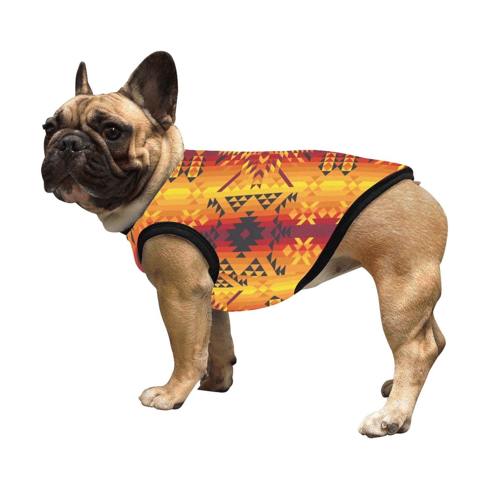 Desert Geo Yellow Red All Over Print Pet Tank Top Pet Tank Top e-joyer