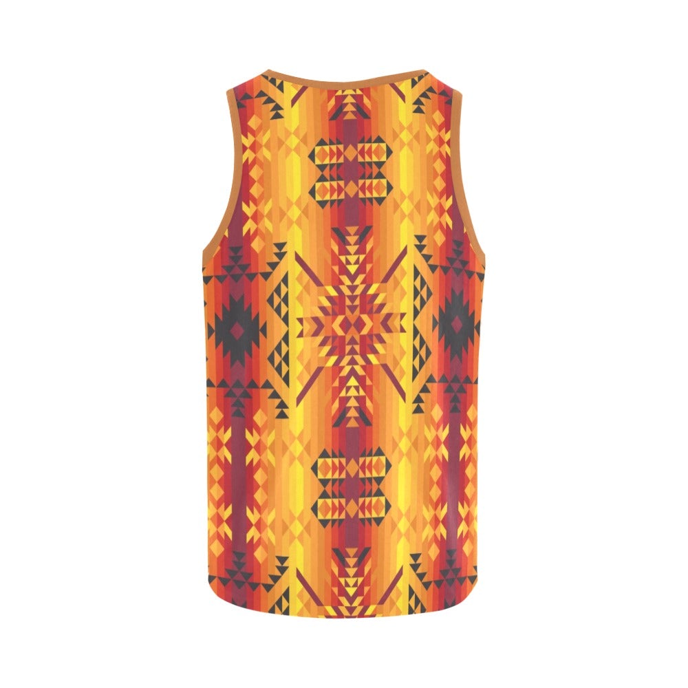 Desert Geo Yellow Red All Over Print Tank Top for Women (Model T43) All Over Print Tank Top for Women (T43) e-joyer