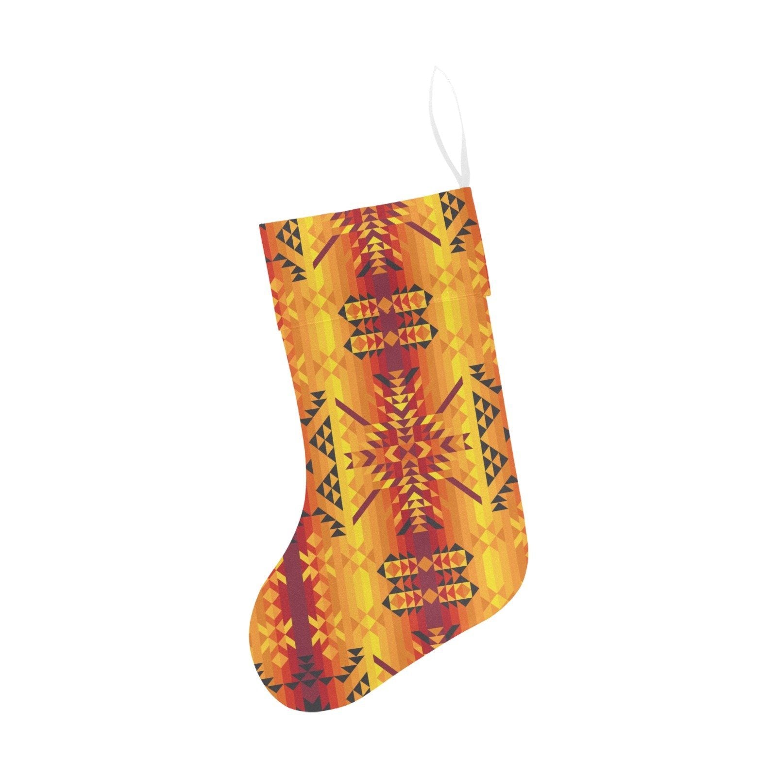 Desert Geo Yellow Red Christmas Stocking holiday stocking e-joyer