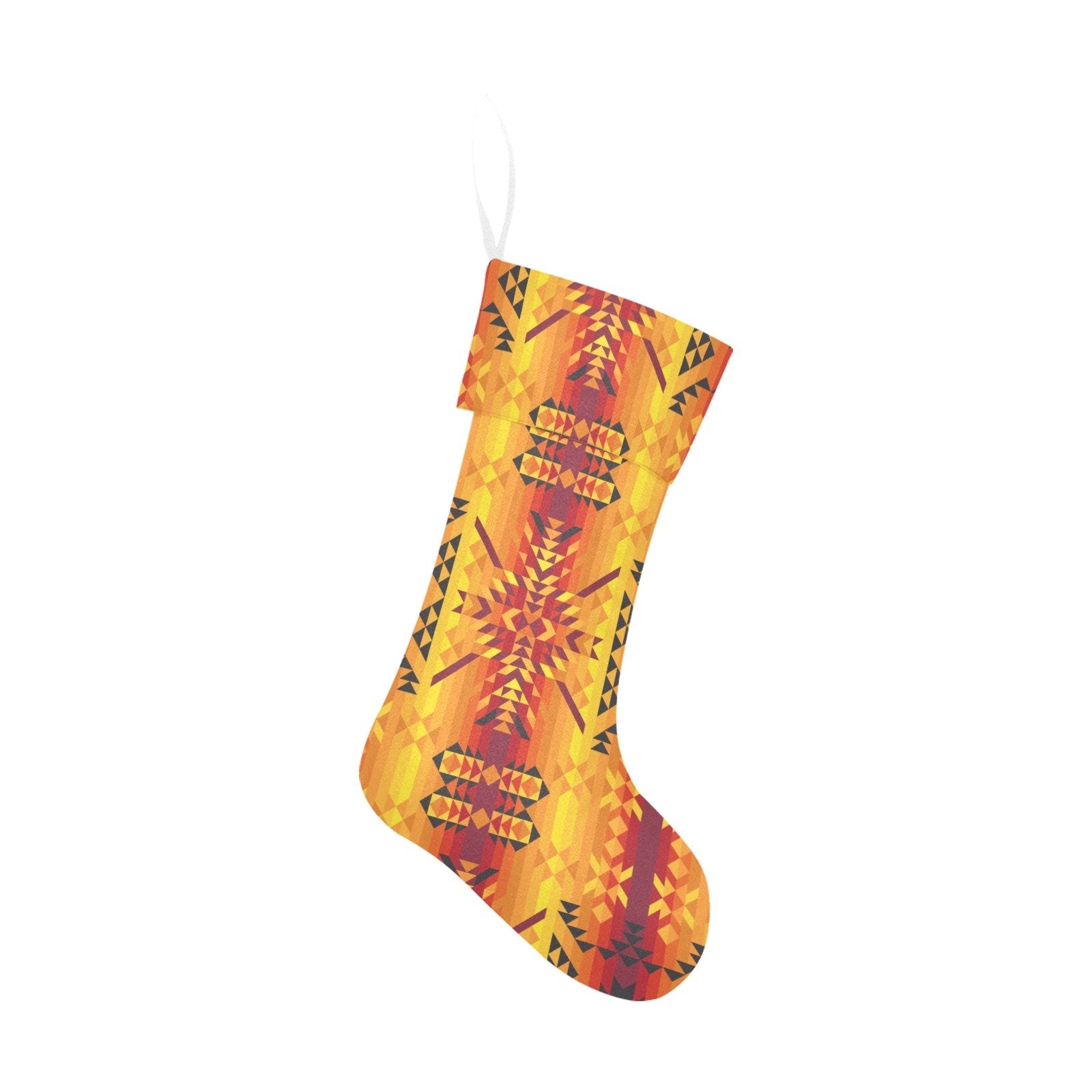 Desert Geo Yellow Red Christmas Stocking holiday stocking e-joyer