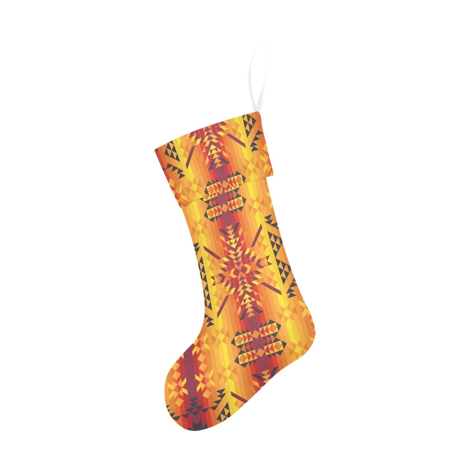 Desert Geo Yellow Red Christmas Stocking holiday stocking e-joyer