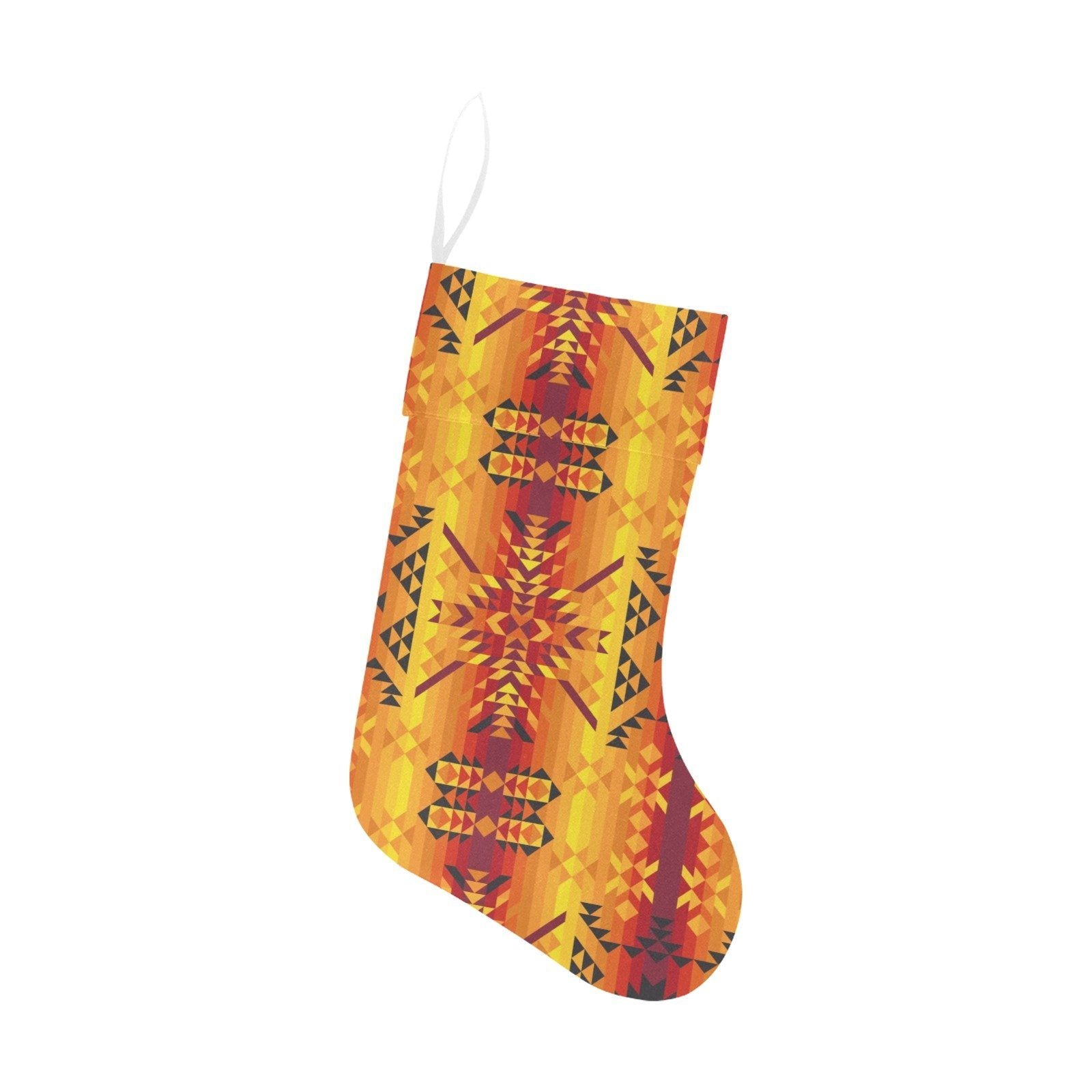 Desert Geo Yellow Red Christmas Stocking holiday stocking e-joyer