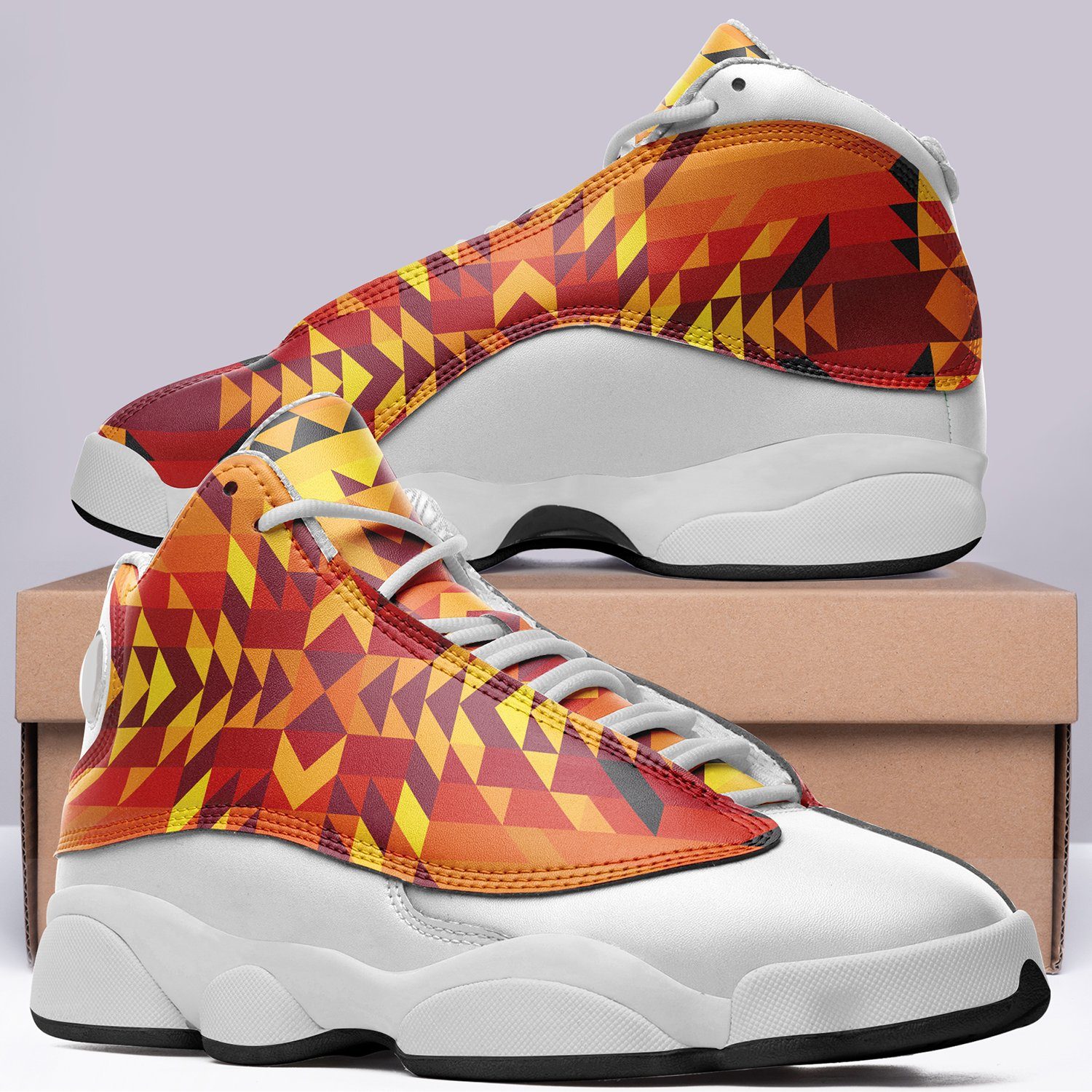 Desert Geo Yellow Red Isstsokini Athletic Shoes Herman