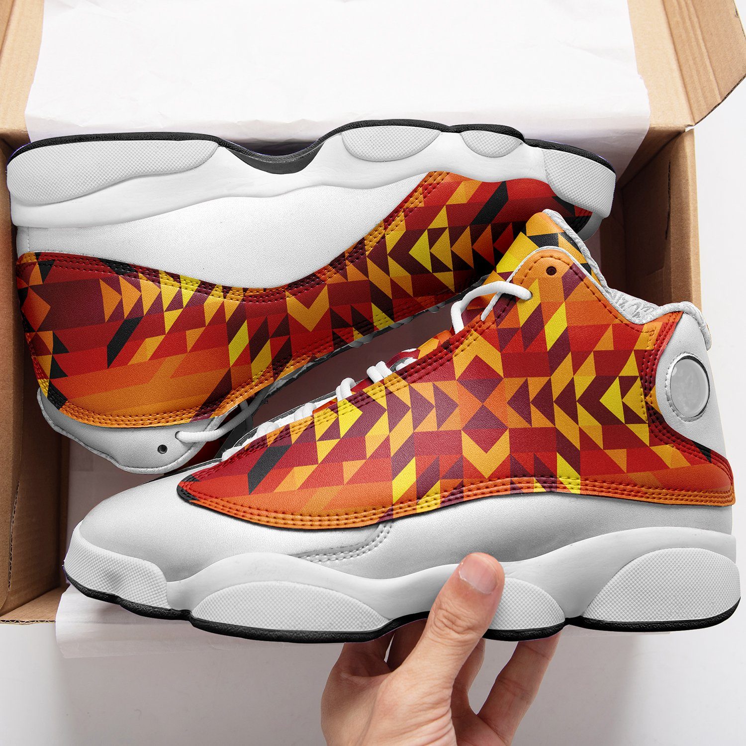 Desert Geo Yellow Red Isstsokini Athletic Shoes Herman