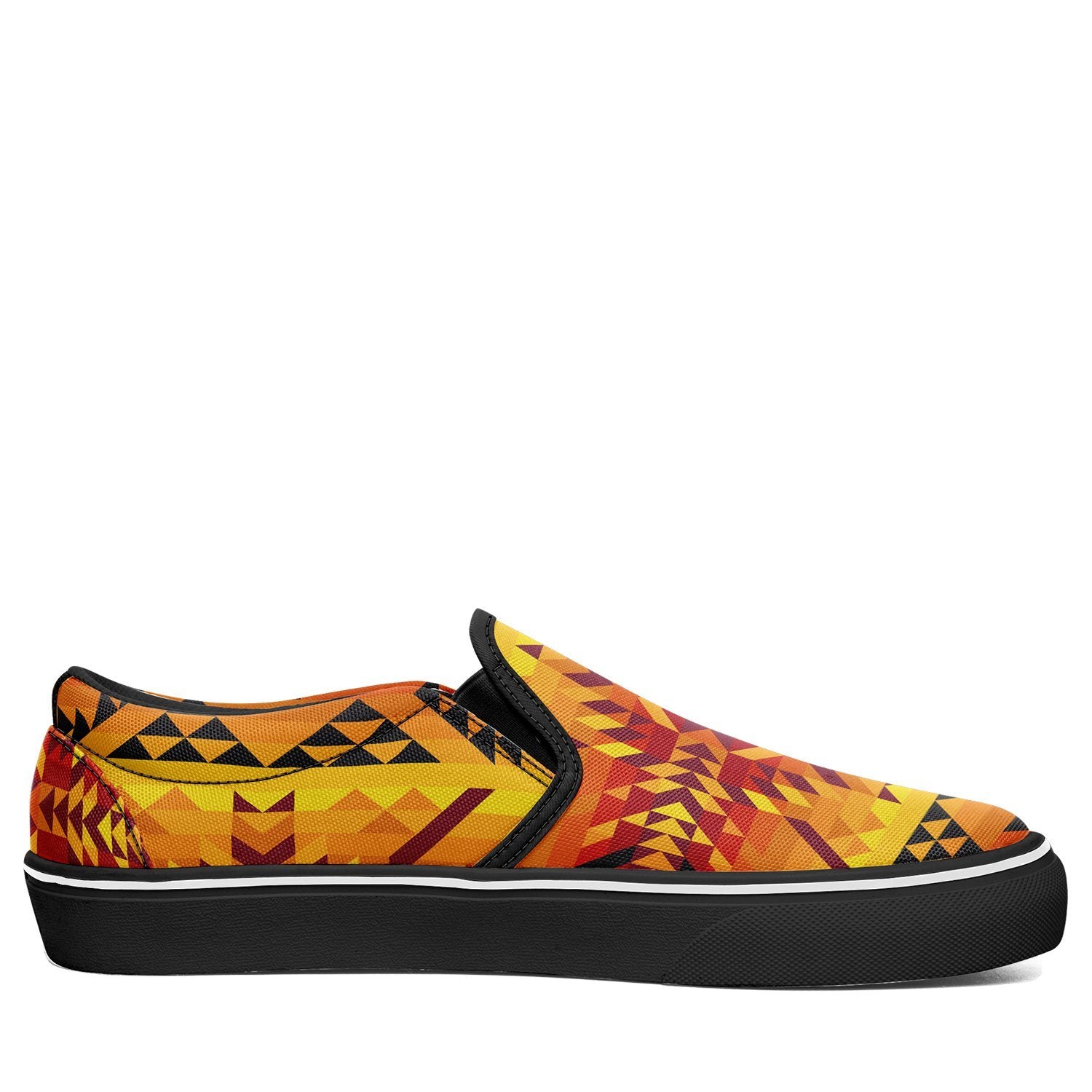 Desert Geo Yellow Red Otoyimm Canvas Slip On Shoes otoyimm Herman
