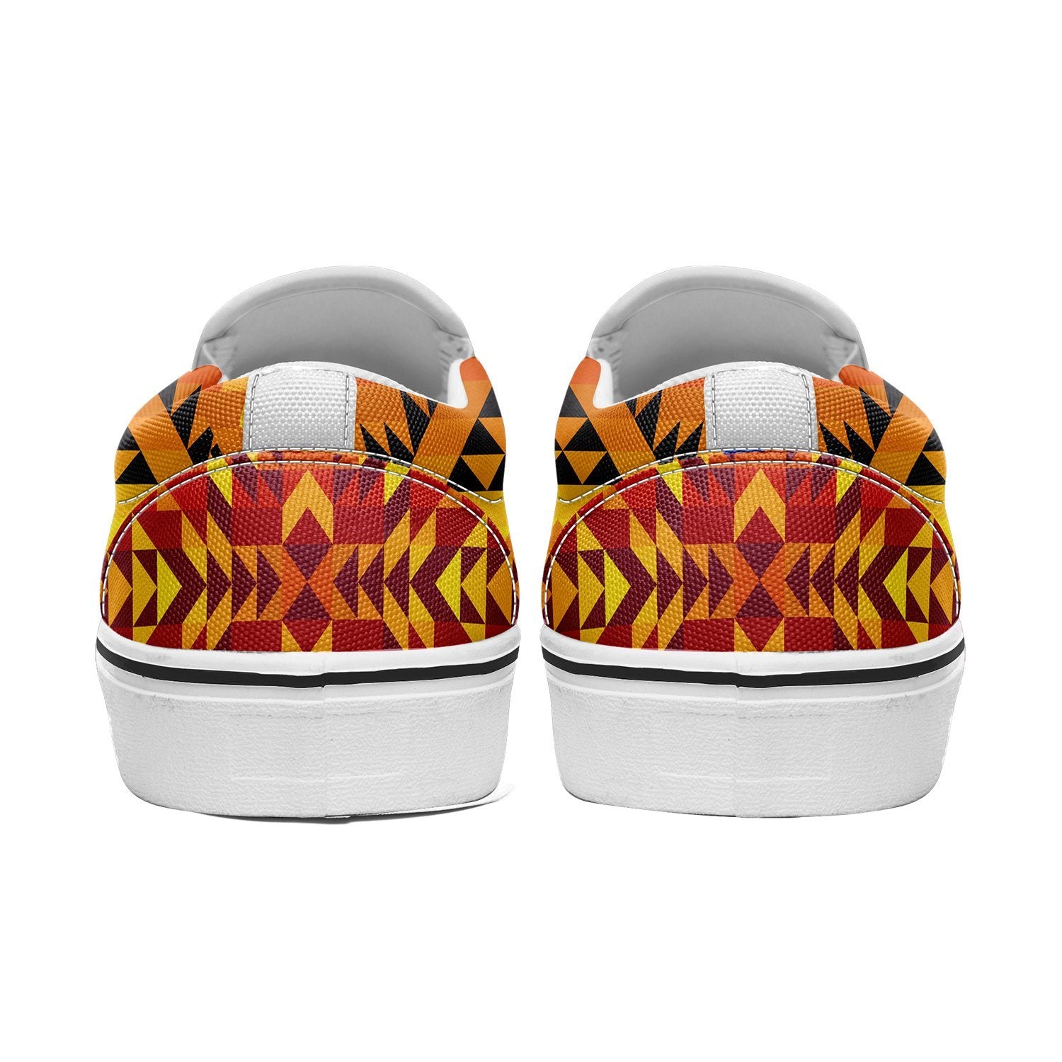 Desert Geo Yellow Red Otoyimm Canvas Slip On Shoes otoyimm Herman