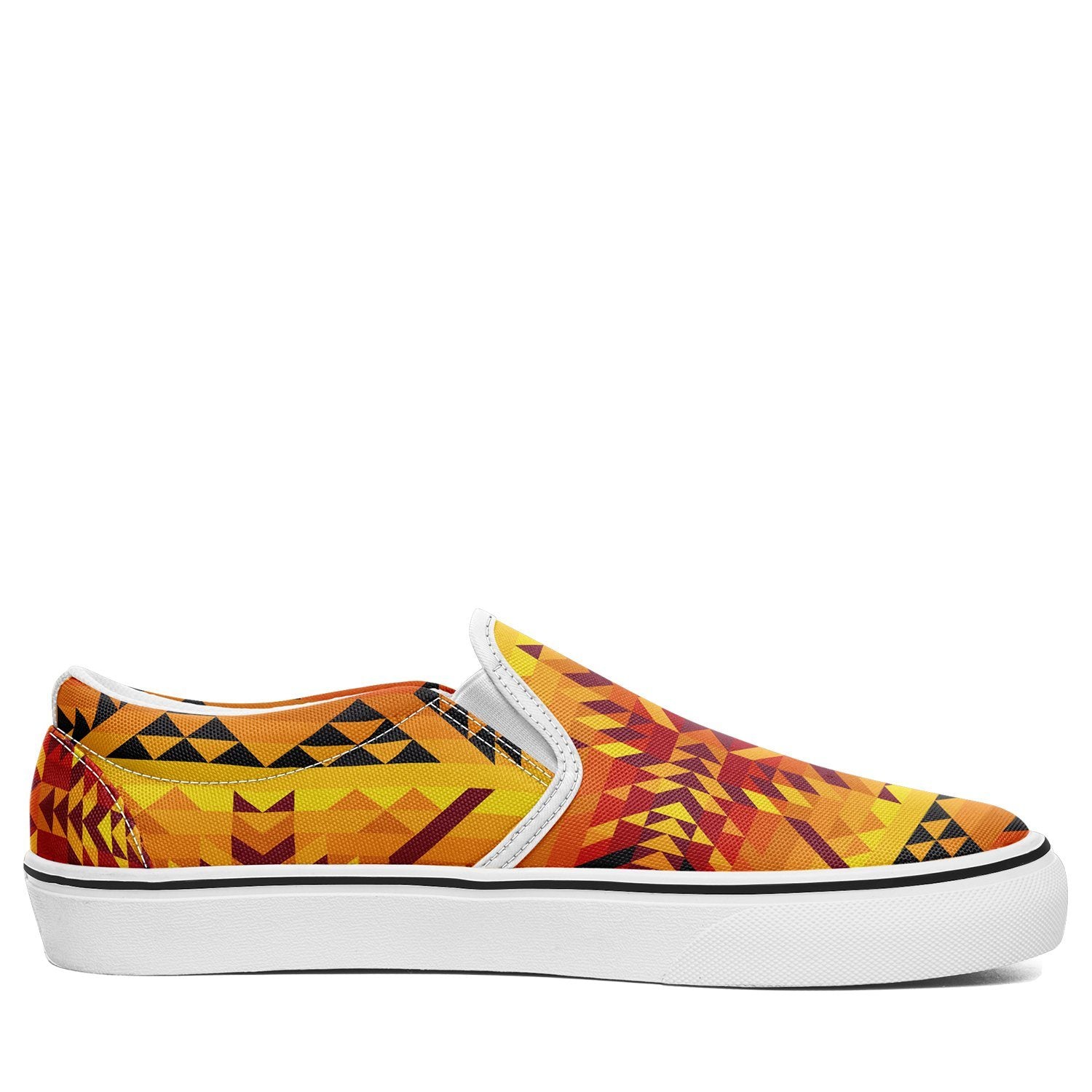 Desert Geo Yellow Red Otoyimm Canvas Slip On Shoes otoyimm Herman