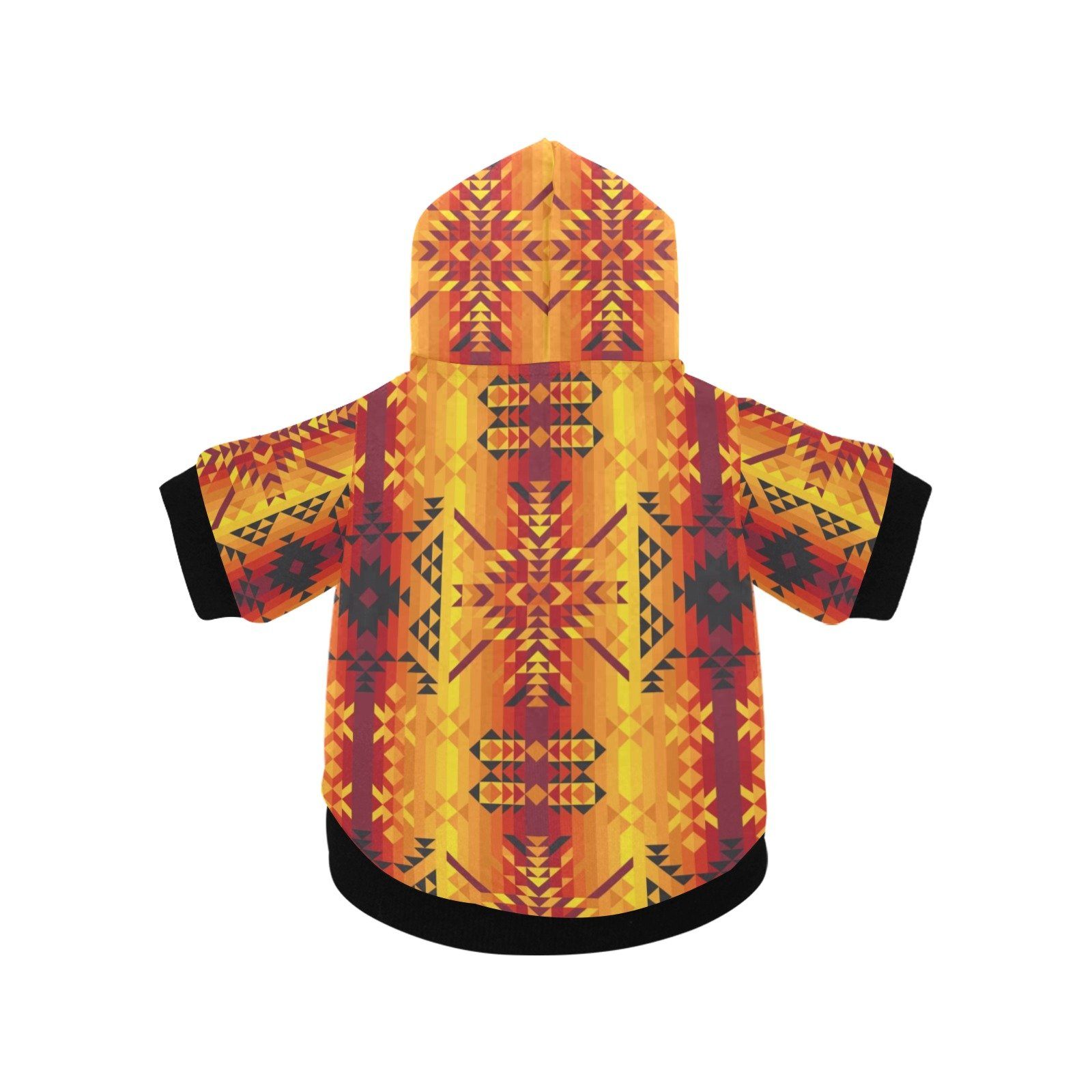 Desert Geo Yellow Red Pet Dog Hoodie Pet Dog Hoodie e-joyer