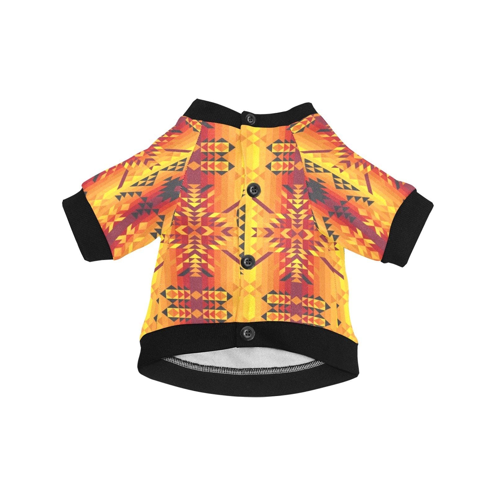 Desert Geo Yellow Red Pet Dog Round Neck Shirt Pet Dog Round Neck Shirt e-joyer