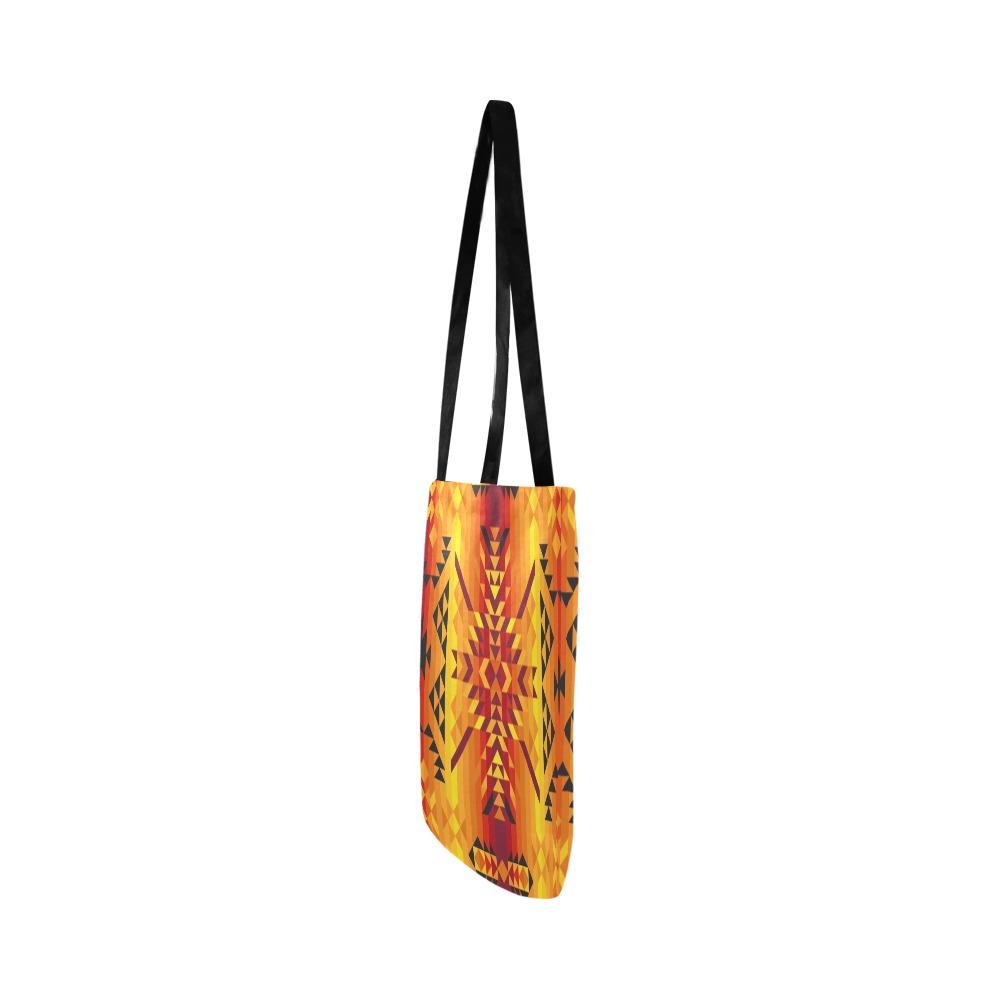 Desert Geo Yellow Red Reusable Shopping Bag Model 1660 (Two sides) Shopping Tote Bag (1660) e-joyer