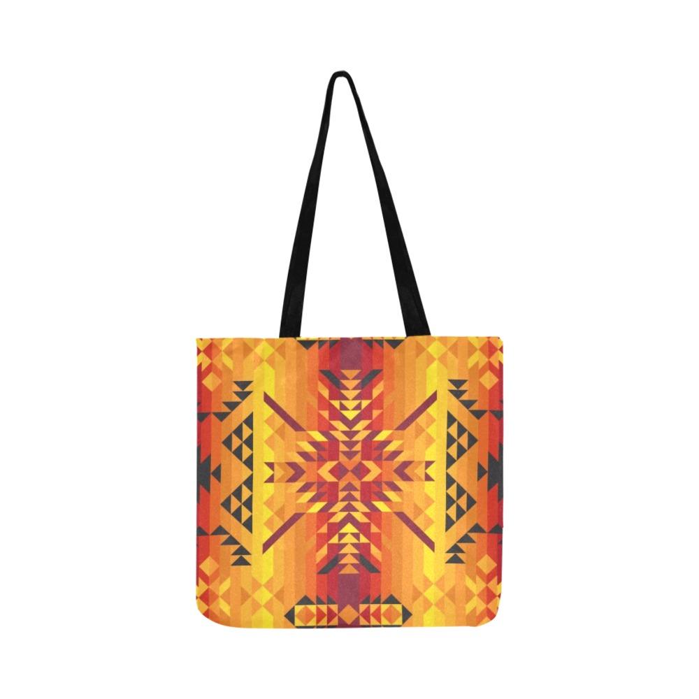 Desert Geo Yellow Red Reusable Shopping Bag Model 1660 (Two sides) Shopping Tote Bag (1660) e-joyer