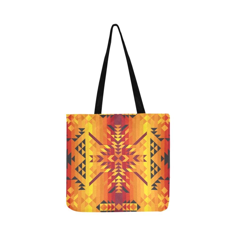 Desert Geo Yellow Red Reusable Shopping Bag Model 1660 (Two sides) Shopping Tote Bag (1660) e-joyer