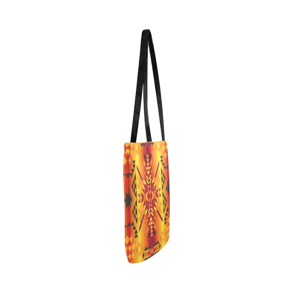 Desert Geo Yellow Red Reusable Shopping Bag Model 1660 (Two sides) Shopping Tote Bag (1660) e-joyer