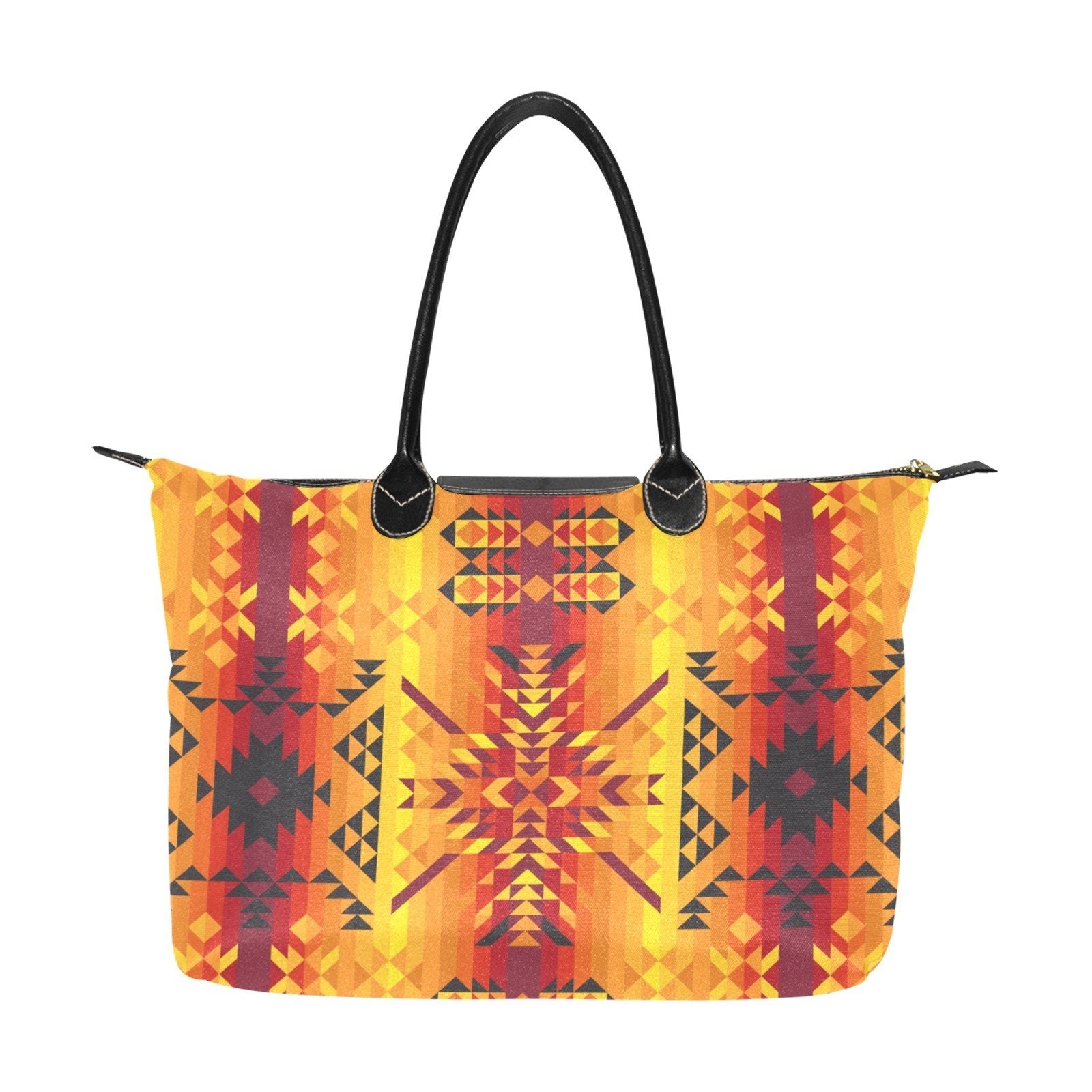 Desert Geo Yellow Red Single-Shoulder Lady Handbag (Model 1714) bag e-joyer