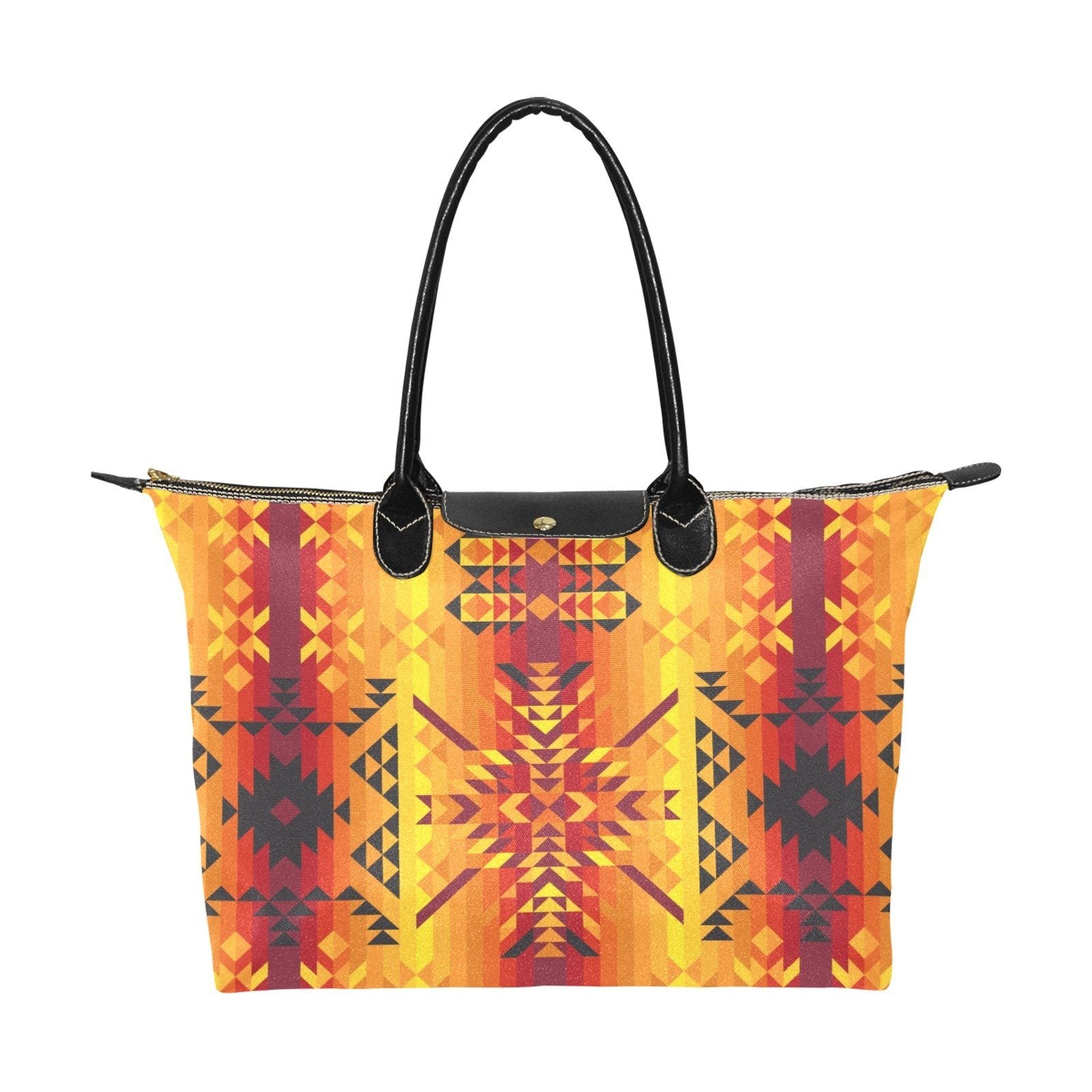 Desert Geo Yellow Red Single-Shoulder Lady Handbag (Model 1714) bag e-joyer