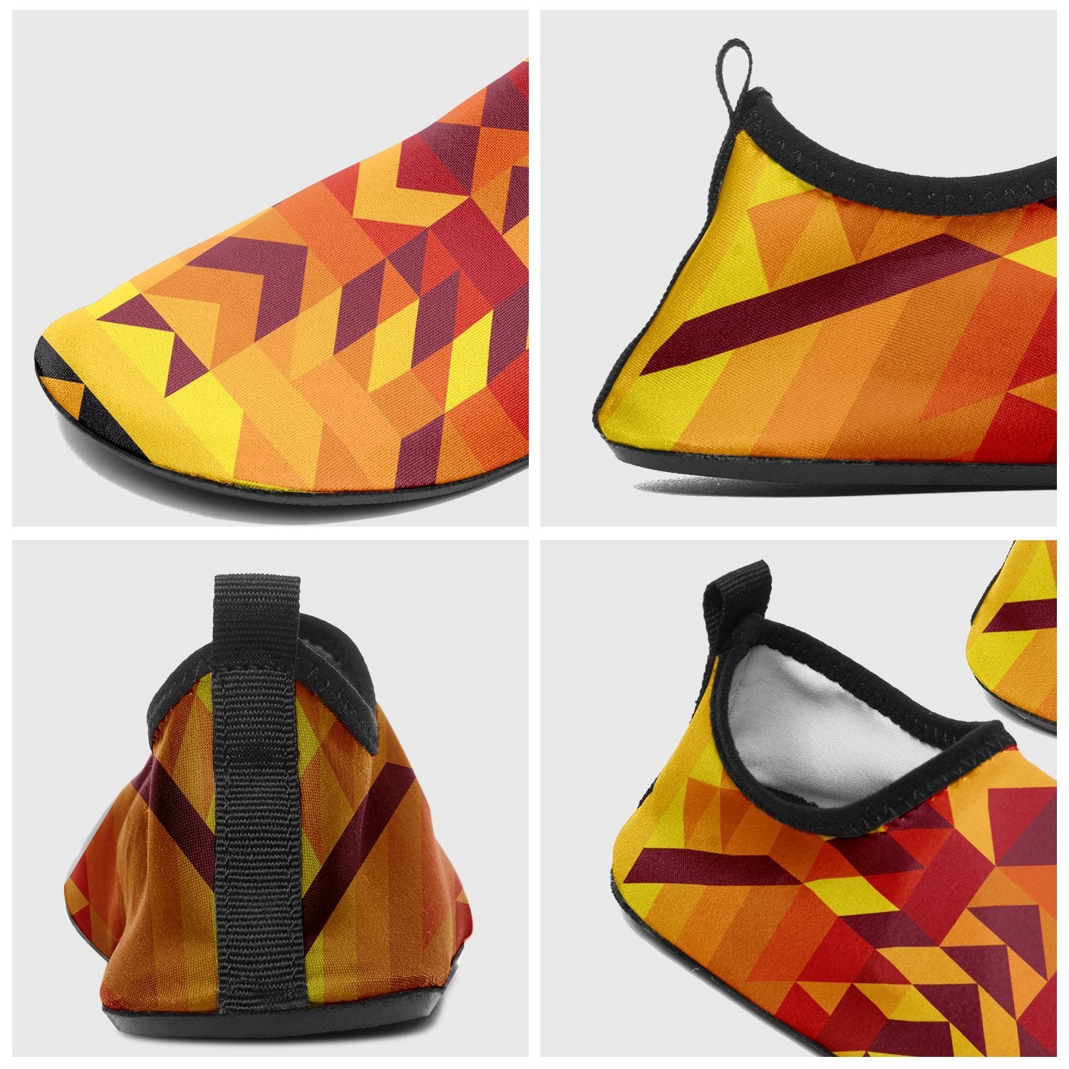 Desert Geo Yellow Red Sockamoccs Slip On Shoes Herman